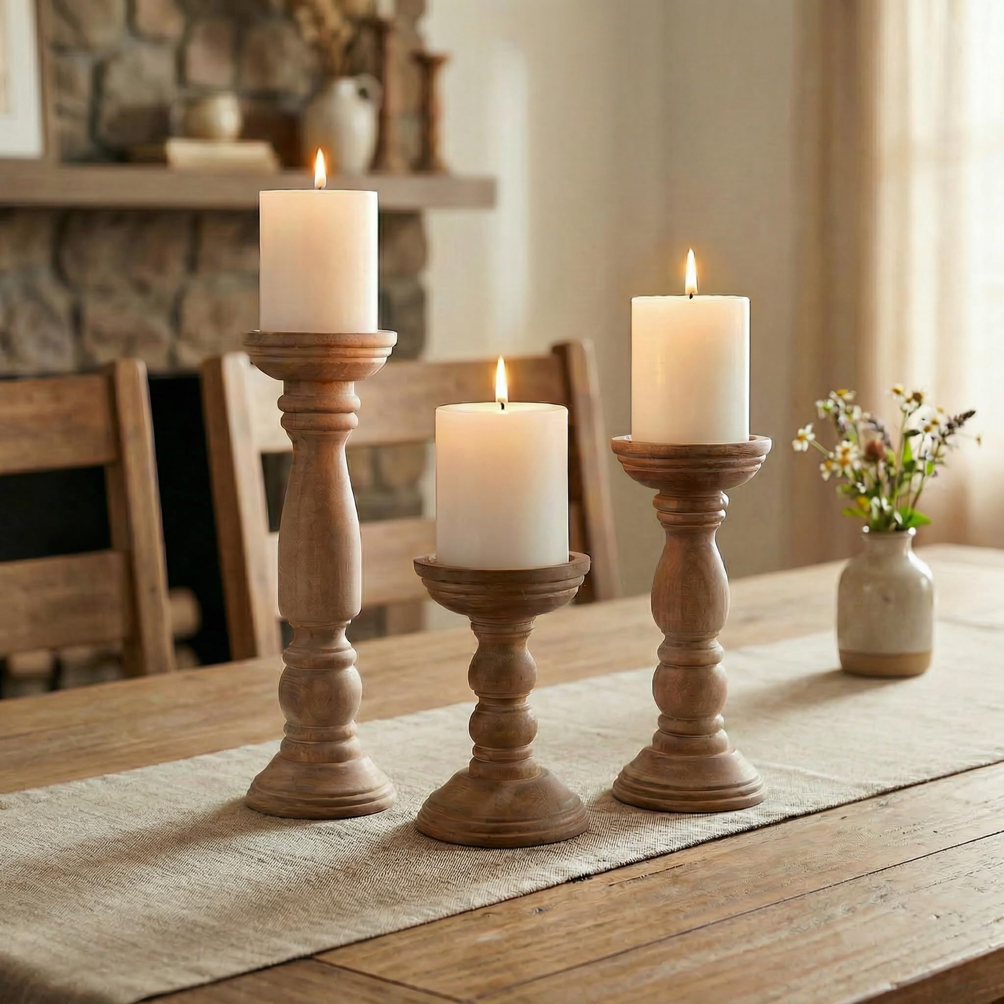 BANOMII utilisation sur table avec bougie sans flamme pour atmosphère chaleureuse