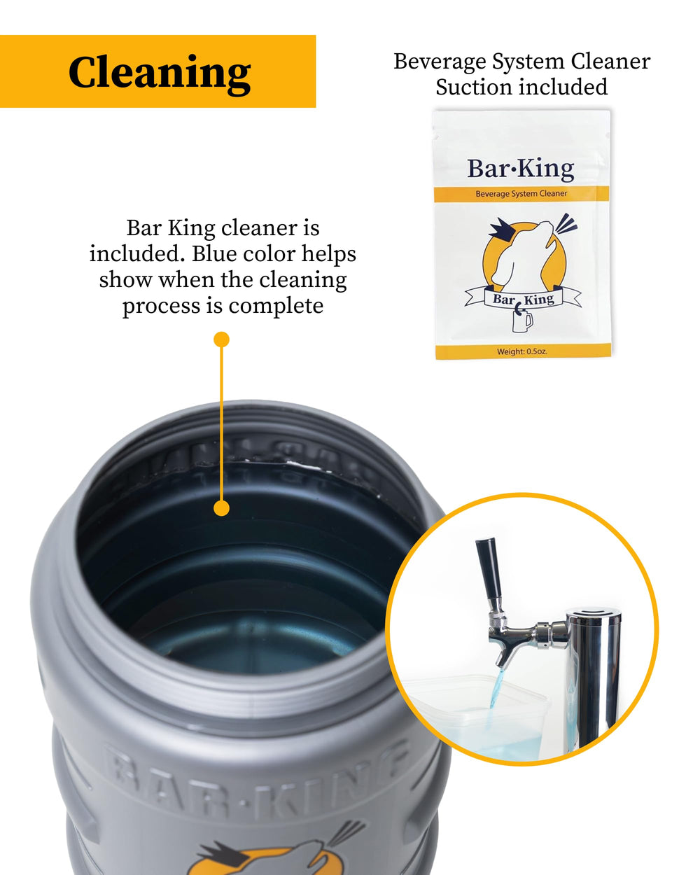 Bar-King raccord connecté à un ball lock pour kegs maison rapide