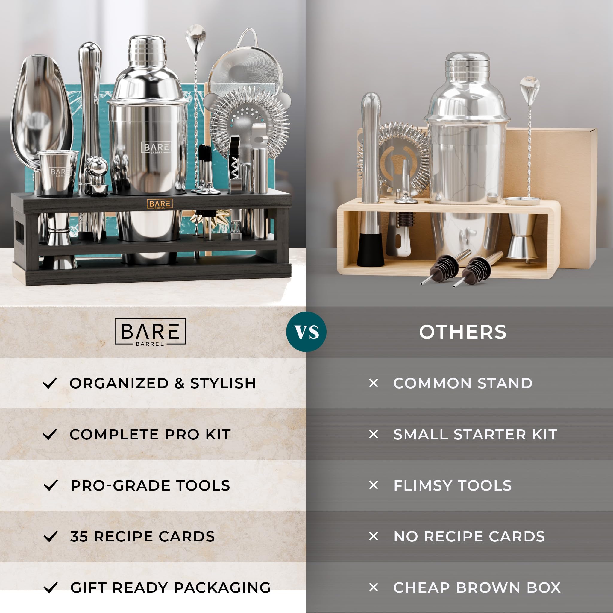 Bare Barrel démonstration de préparation cocktail, montre utilité pratique