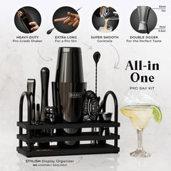 Bare Barrel shaker 28oz noir mat en acier inoxydable, solide et facile à secouer
