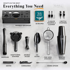 Bare Barrel shaker Boston ouvert montrant intérieur inox pour un mélange efficace