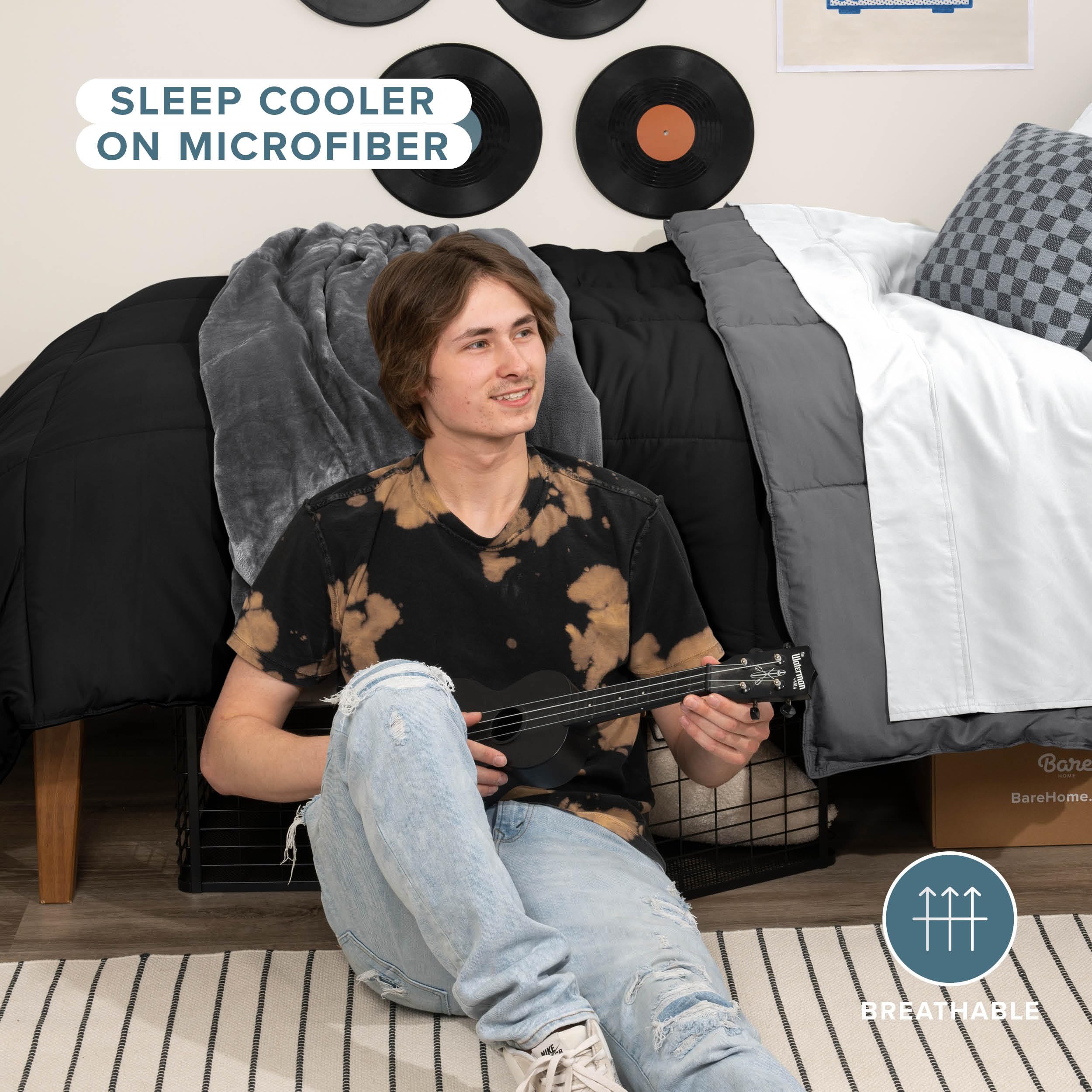 Bare Home boucles intérieures visibles pour fixer une housse et stabiliser la couette