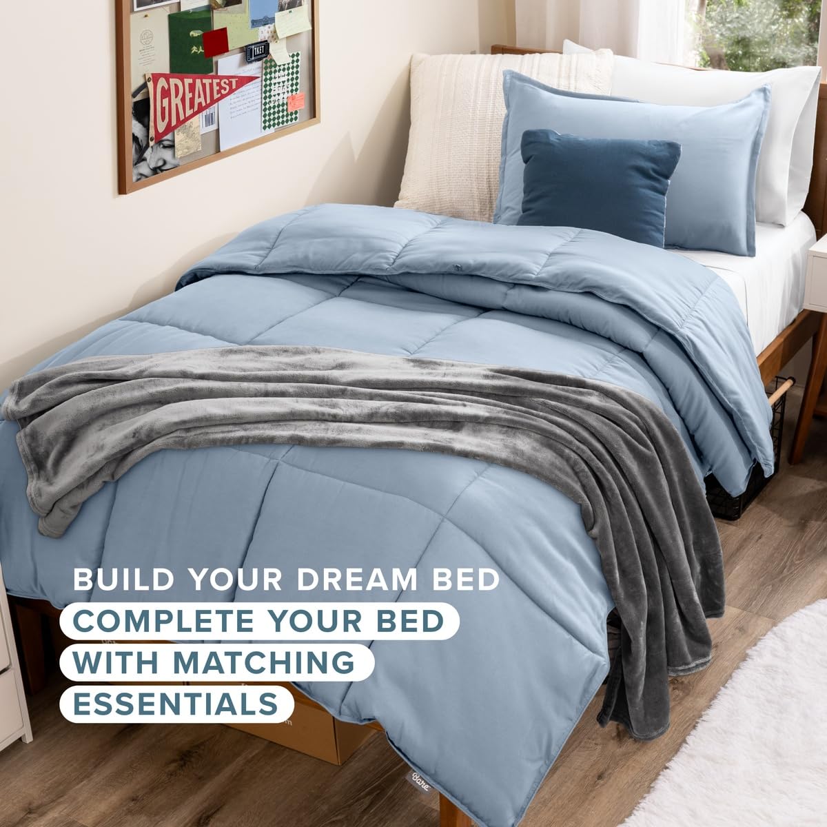 Bare Home coin de lit sur matelas 15" démontrant ajustement sûr