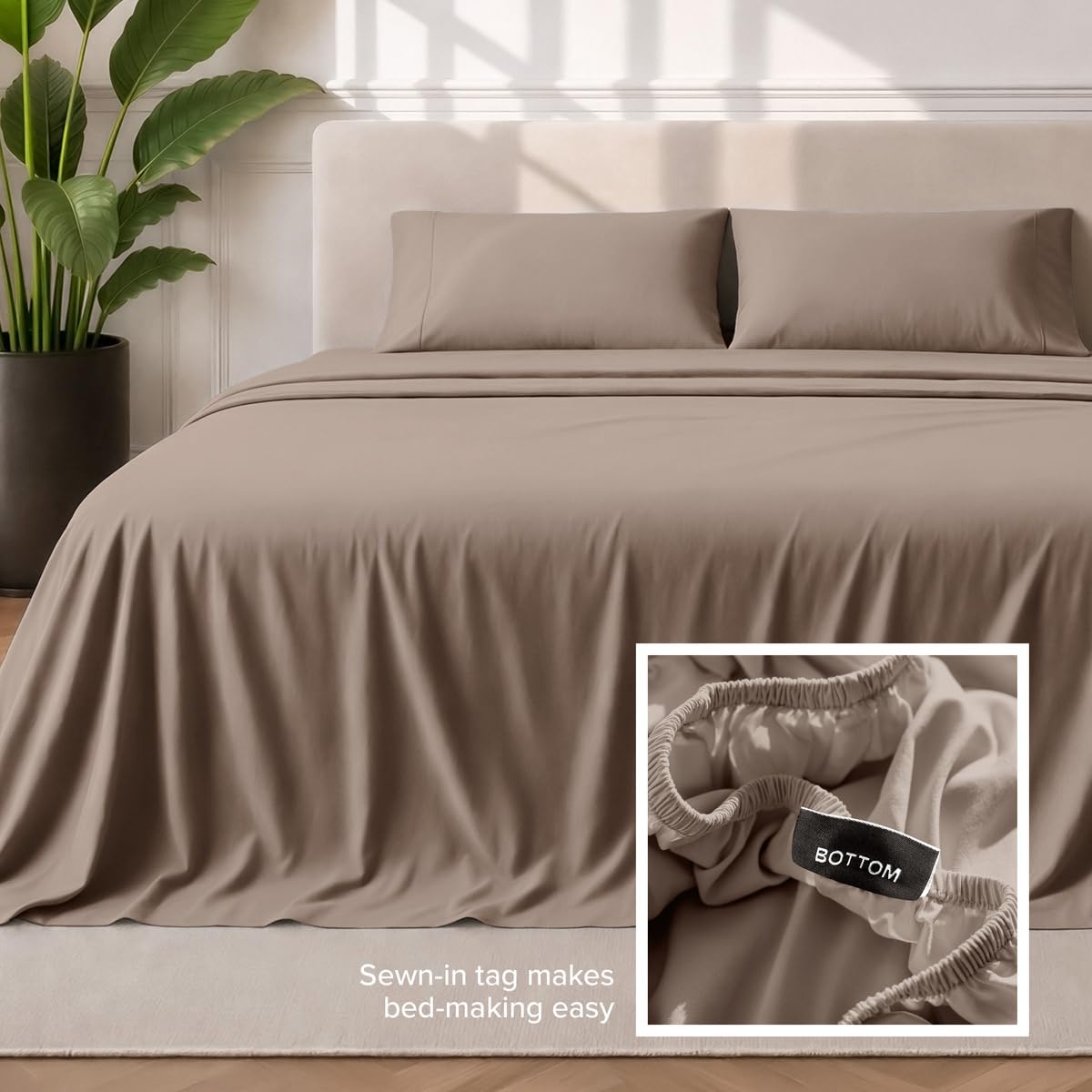 Bare Home profil coin de matelas démontrant tenue sûre jusqu'à 15 pouces