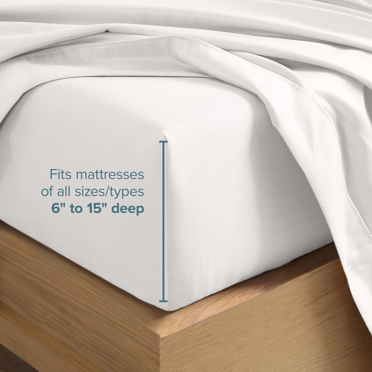 Bare Home comparaison d'échelle avec un matelas pour visualiser la poche 15"