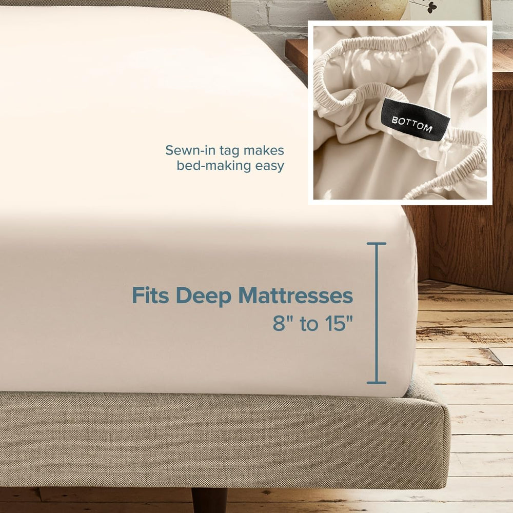 Bare Home comparaison montrant l'ajustement sur matelas jusqu'à 15 pouces de profondeur