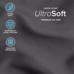 Bare Home tissu microfibre brossé, douceur visible au toucher