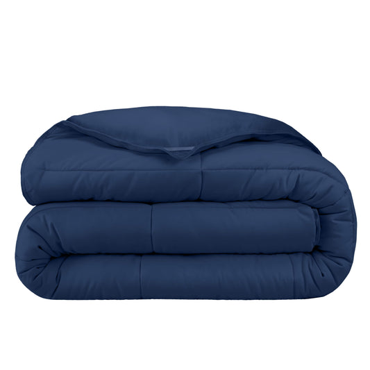 Bare Home couette bleu foncé vue de face, design élégant et confortable