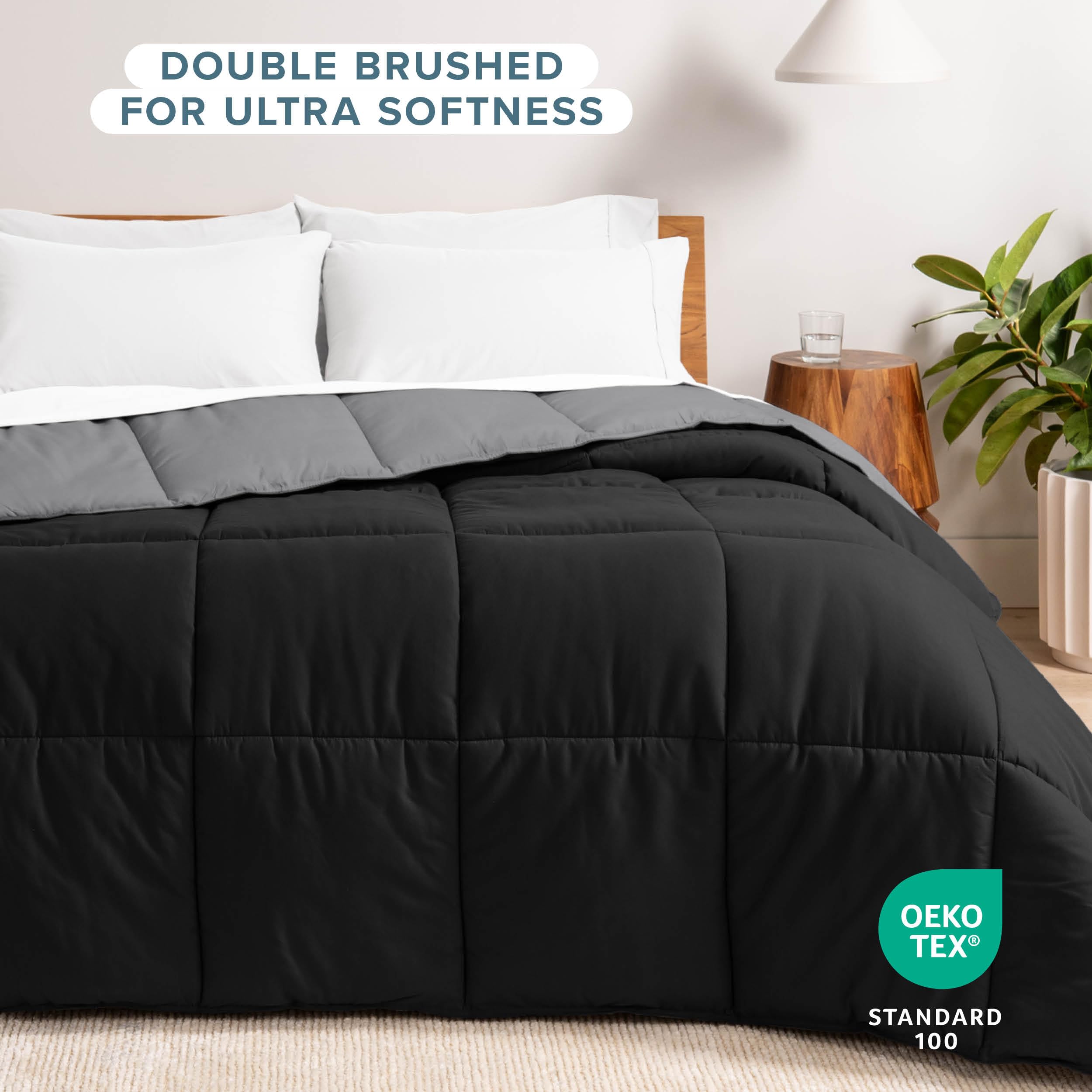 Bare Home couette face réversible gris idéale pour ambiance apaisante