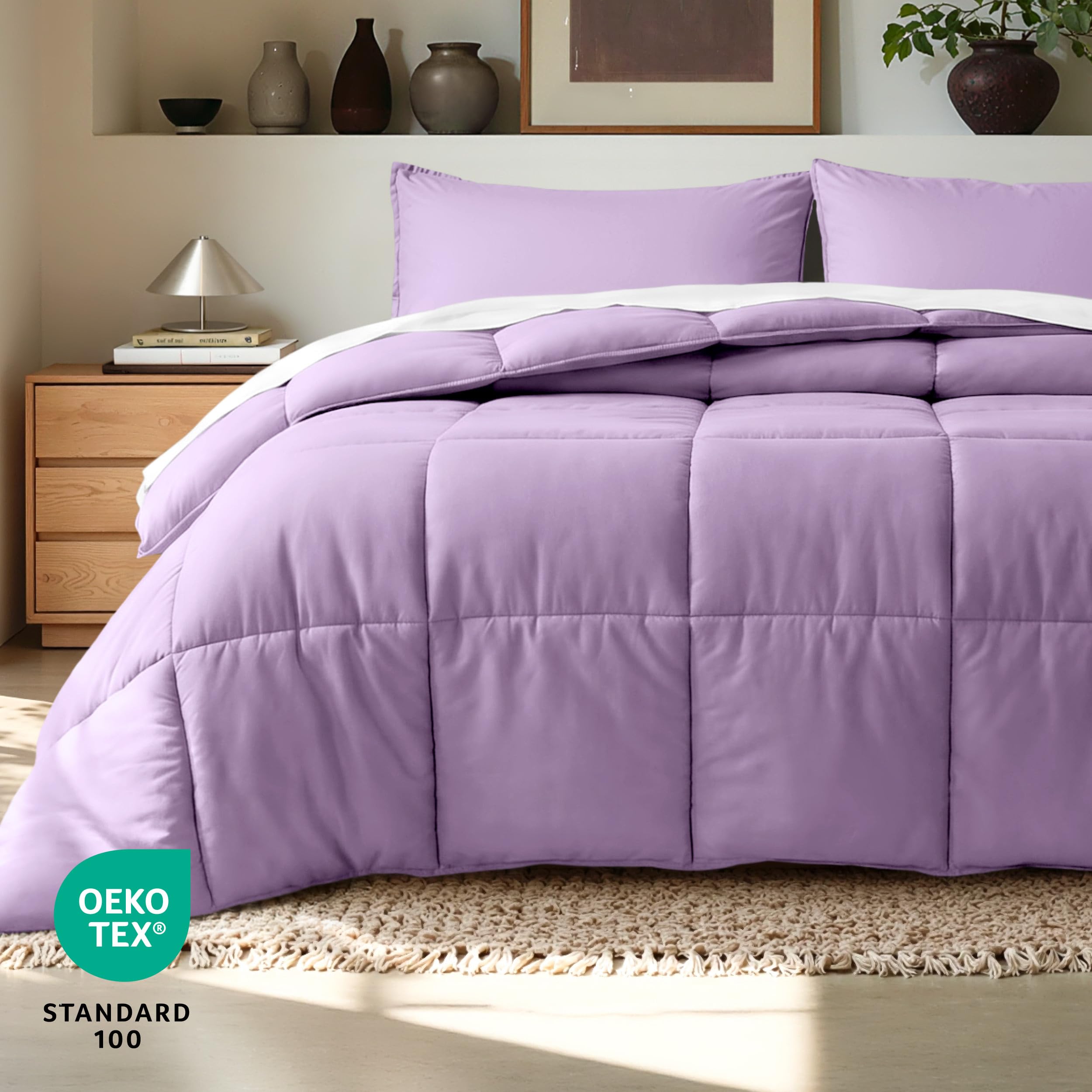 Bare Home couette sur lit Twin XL en situation, rendu réaliste