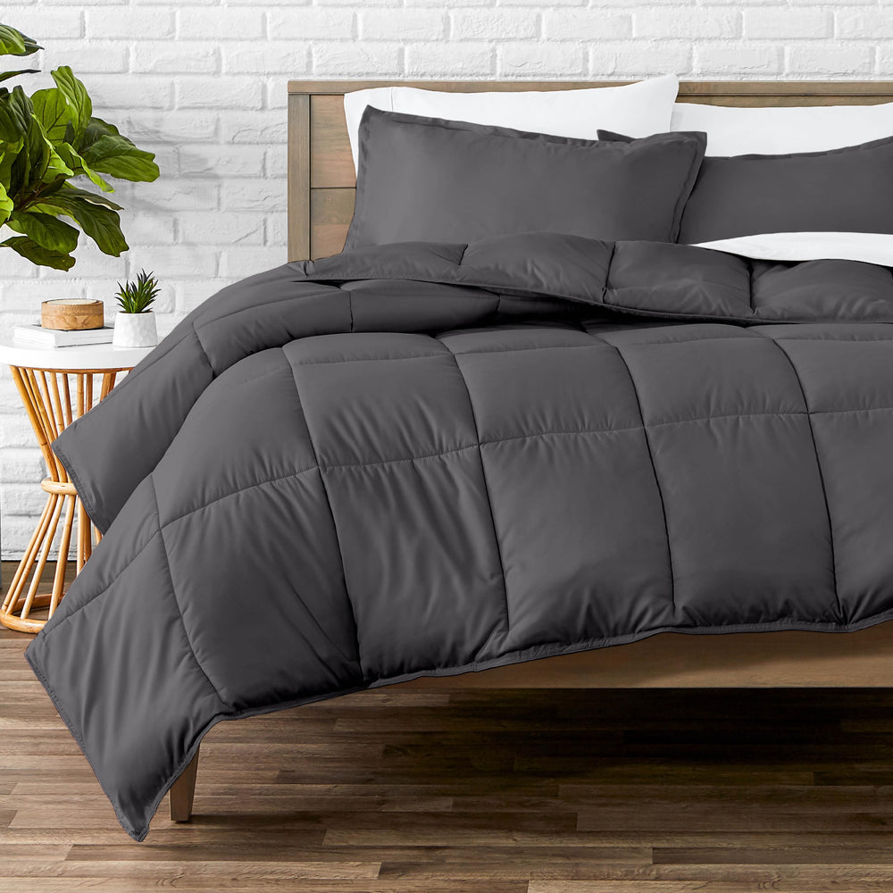 Bare Home couette queen face avant montrant le coloris gris forgé et look moderne