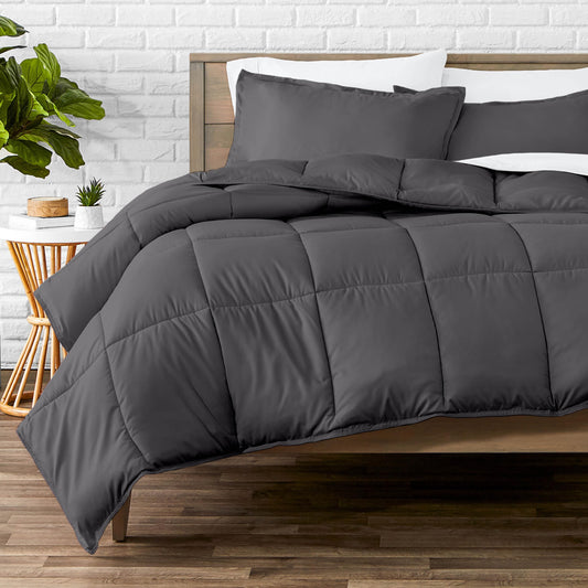 Bare Home couette queen face avant montrant le coloris gris forgé et look moderne