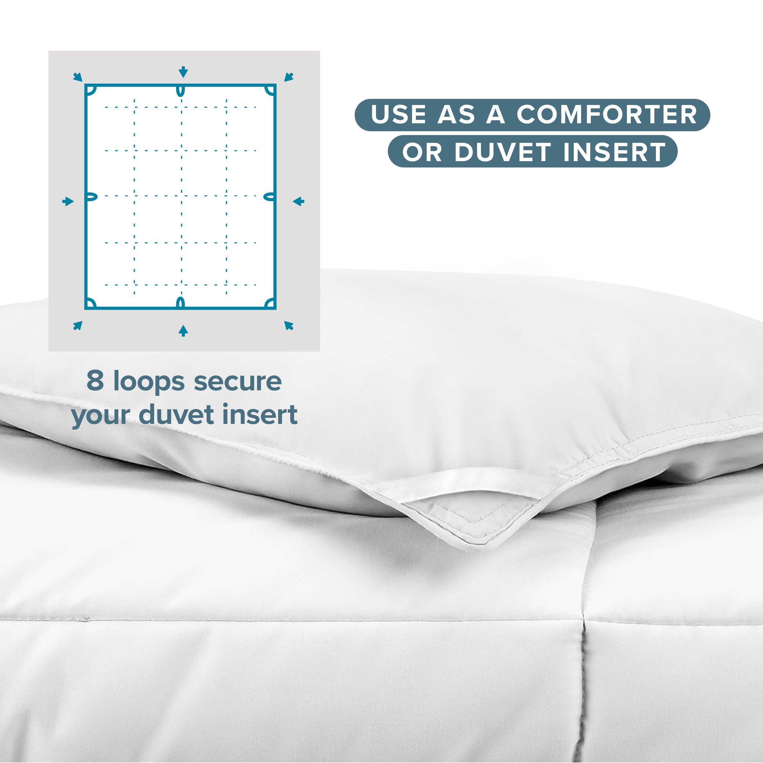 Bare Home couette posée sur lit twin montrant aspect prêt à l’emploi