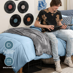 Bare Home couette posée sur lit Twin ambiance chambre apaisante