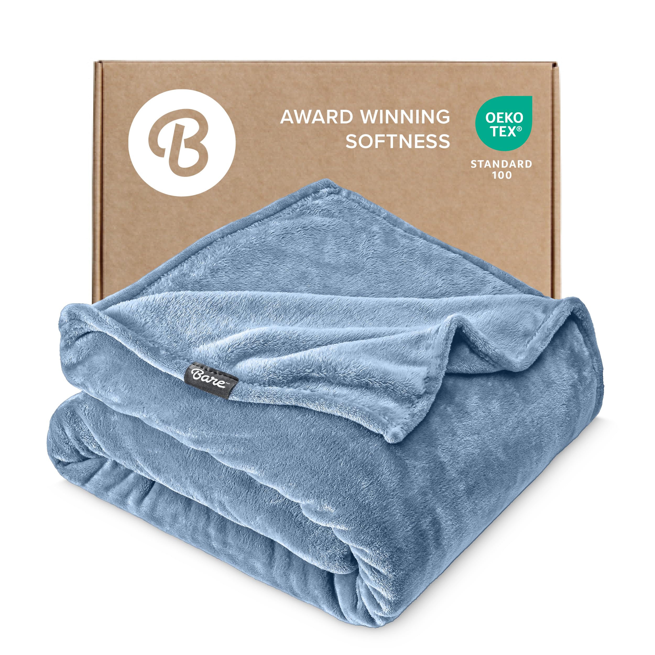 Bare Home vue avant de la couverture Coronet Blue montrant fini élégant