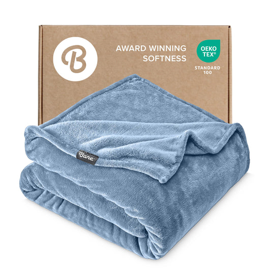 Bare Home vue avant de la couverture Coronet Blue montrant fini élégant