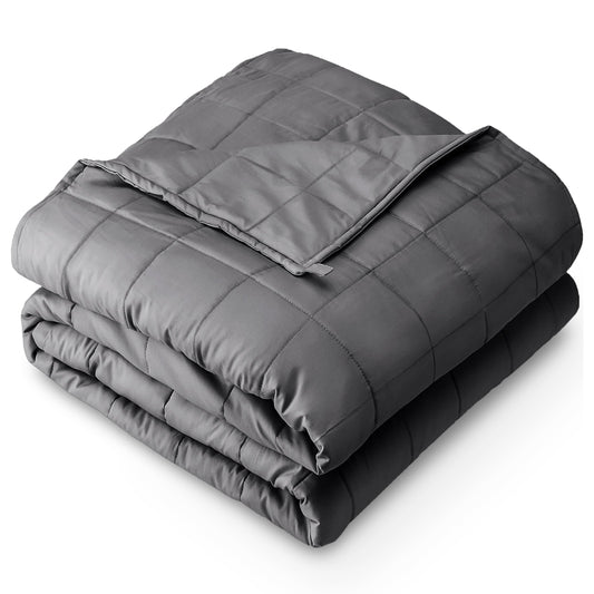 Bare Home vue face complète montrant couverture gris et confort apaisant