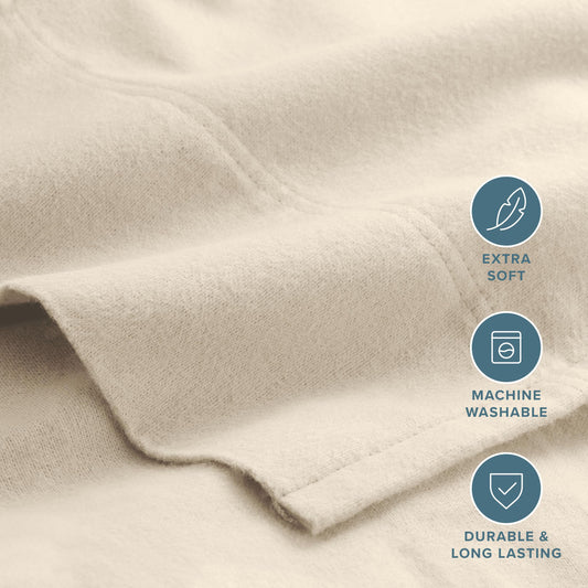 bare home gros plan texture flanelle montrant la douceur pour nuits plus chaudes