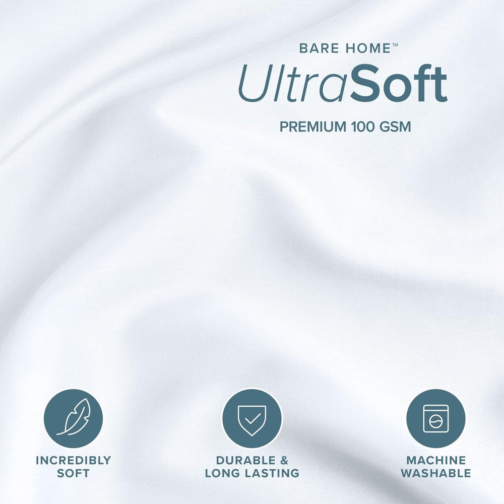 Bare Home gros plan du tissu brossé illustrant douceur et confort
