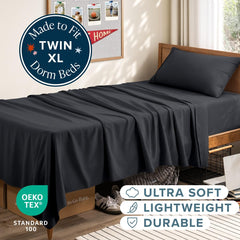 Bare Home zoom sur le tissu montrant le grain brossé et confort immédiat