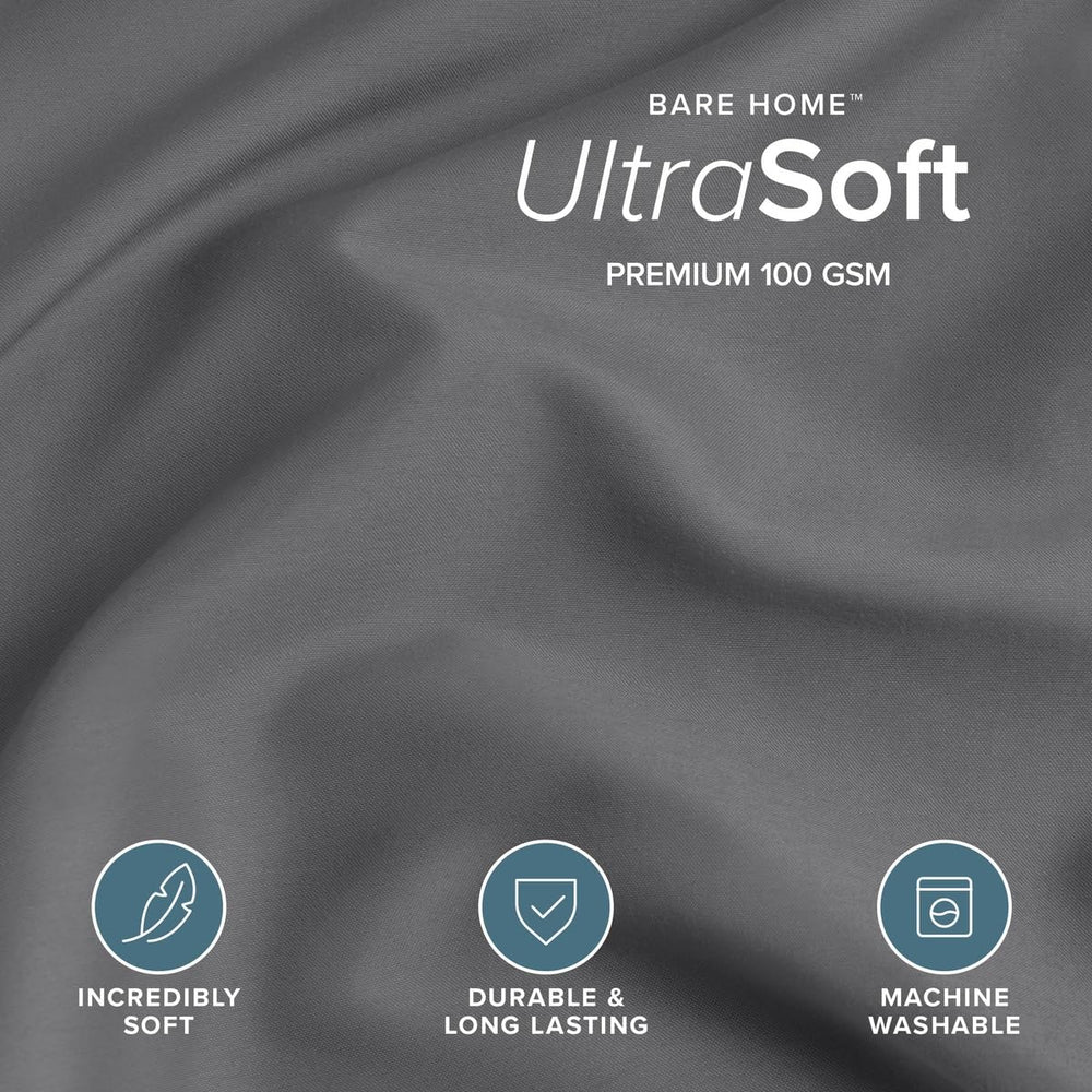 Bare Home gros plan du tissu brossé montrant douceur et qualité tactile