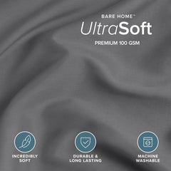 Bare Home gros plan du tissu brossé montrant douceur et qualité tactile