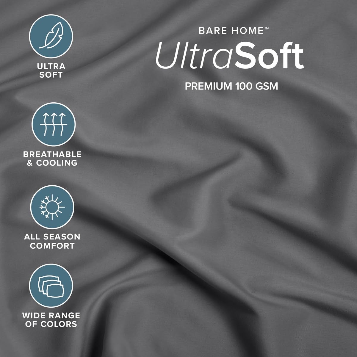 Bare Home drap housse enfilé sur un matelas 15" montrant maintien fiable