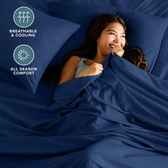 Bare Home coin du drap-housse élastiqué montrant maintien sûr sur matelas profond