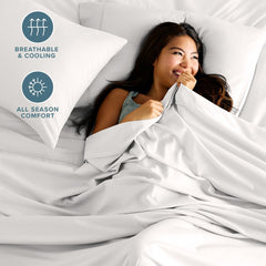 Bare Home drap‑housse élastiqué sur matelas profond assurant maintien fiable