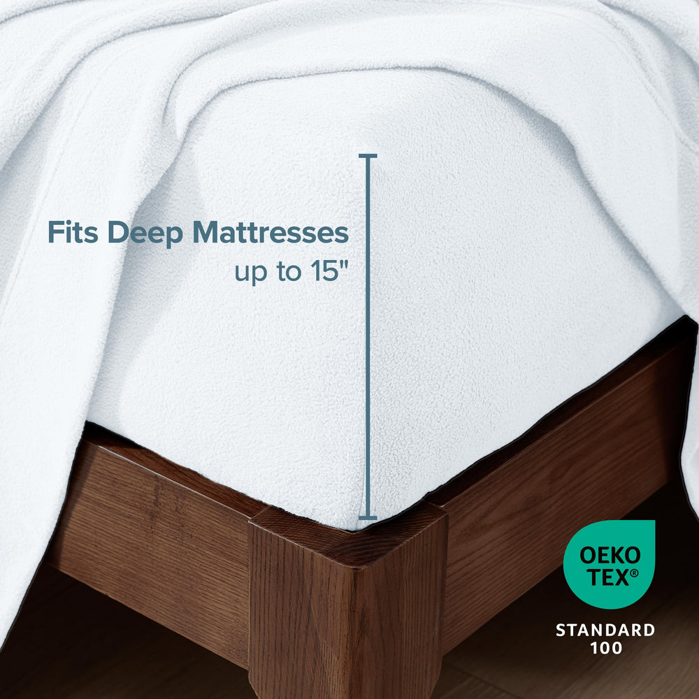 Bare Home drap-housse posé sur matelas illustrant confort quotidien