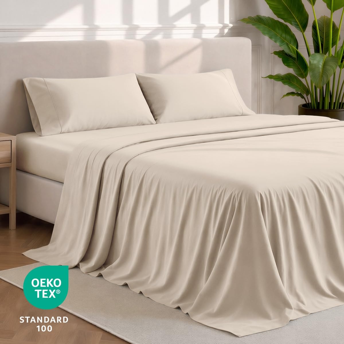 Bare Home drap plat avec marquage de dimensions 81 x 100 pouces pour guidage d'achat