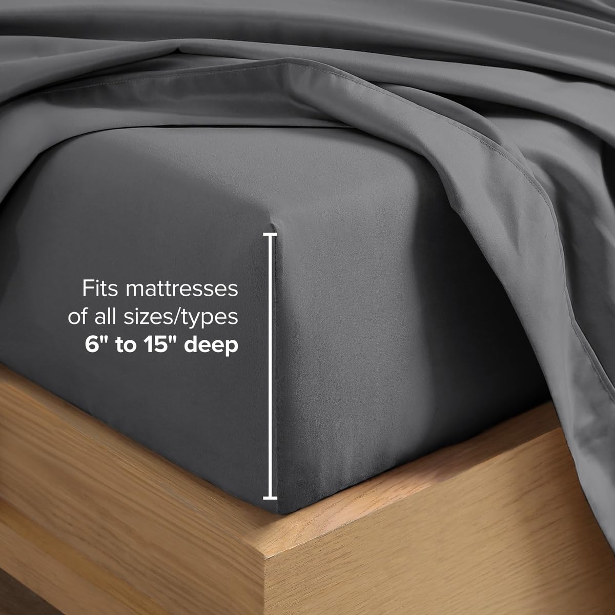 bare home drap plat dimensions large retombée généreuse pour lit King
