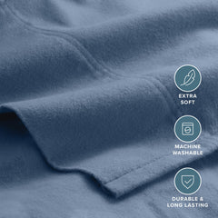 Bare Home drap-plat posé montrant retombé ample et esthétique soignée