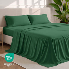 Bare Home drap plat et taies King alignés pour un lit coordonné et soigné