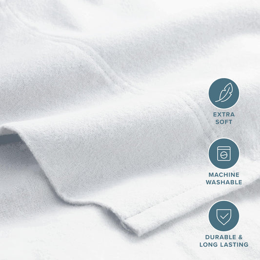 Bare Home drap plat plié illustrant la douceur et le tombé élégant