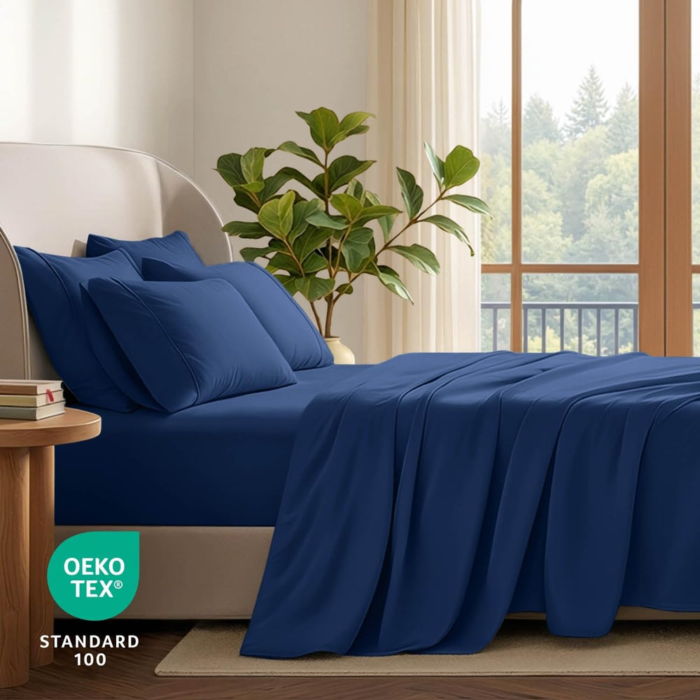 Bare Home drap-housse ajusté sur un matelas Twin XL démontrant ajustement parfait
