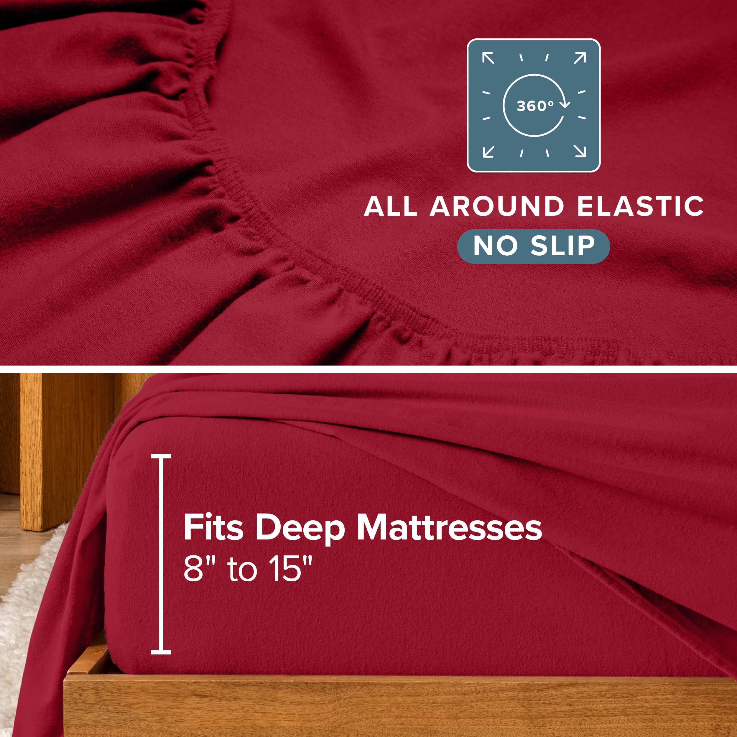 Bare Home comparaison taille matelas avec drap-housse pour scale visuel