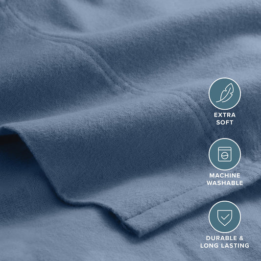 Bare Home gros plan de la texture en flanelle montrant douceur et chaleur