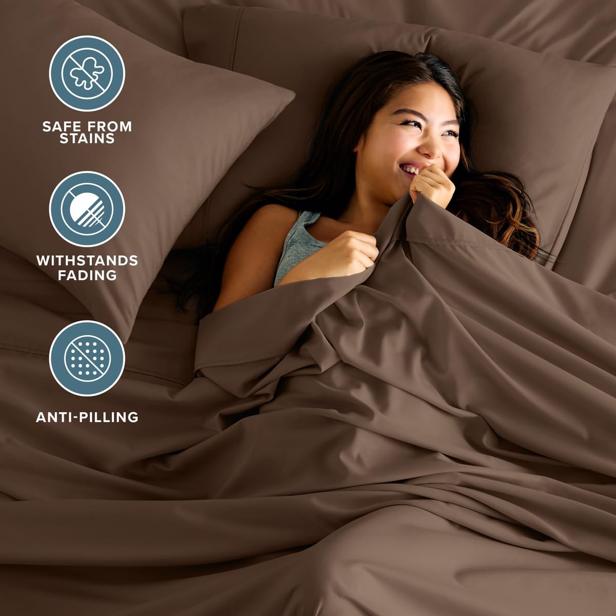 Bare Home draps ajustés sur un matelas profond démontrant compatibilité jusqu’à 15 pouces