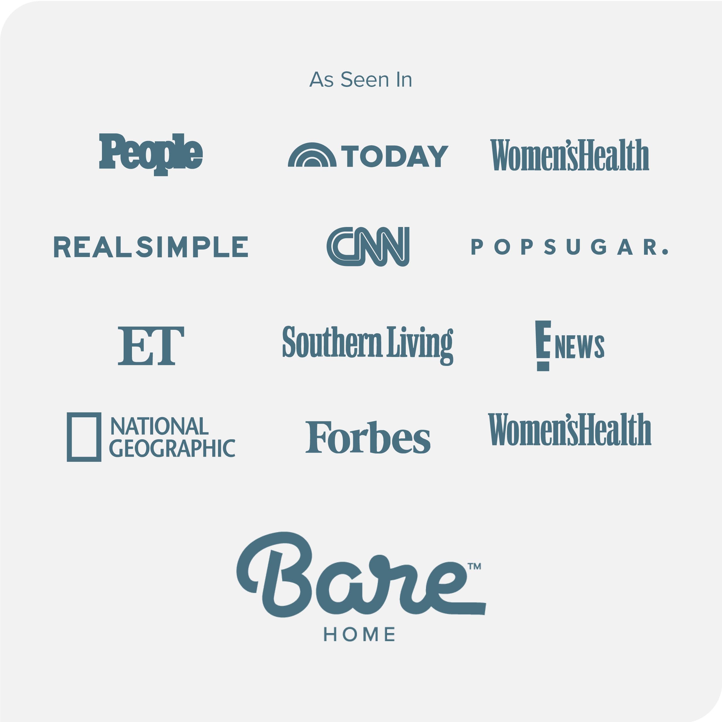 Bare Home emballage et étiquette d’entretien, facilite lavage et soin