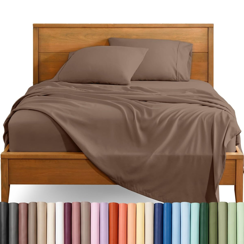 Bare Home face avant de l'ensemble taupe montrant un look soigné et coordonné