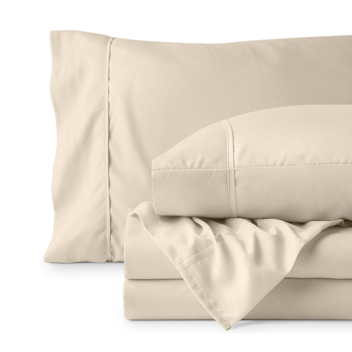 Bare Home draps montrant tenue and peu de plis après lavage pour facilité d'entretien