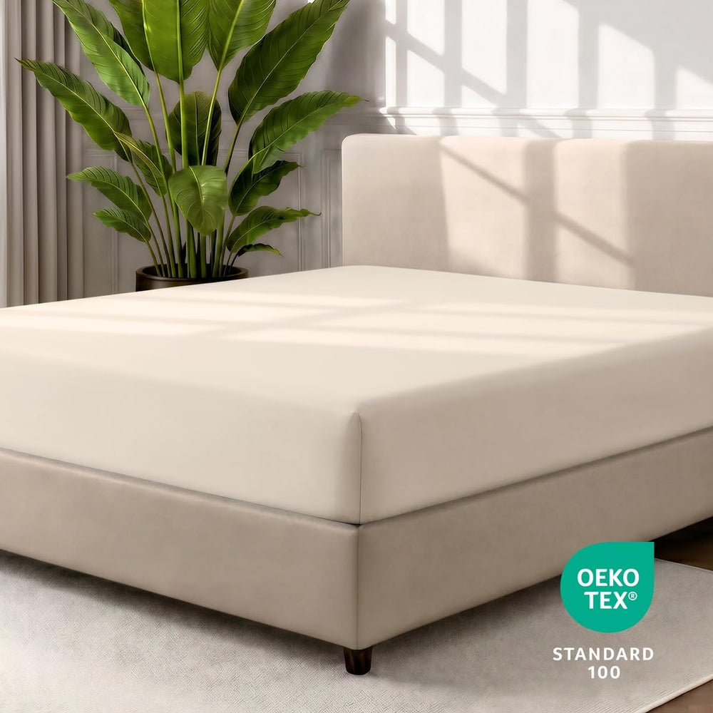 Bare Home gros plan de la texture brossée 1800 offrant une douceur immédiate