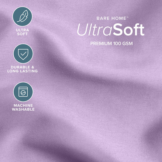 Bare Home tissu microfibre gros plan, douceur visible et durable