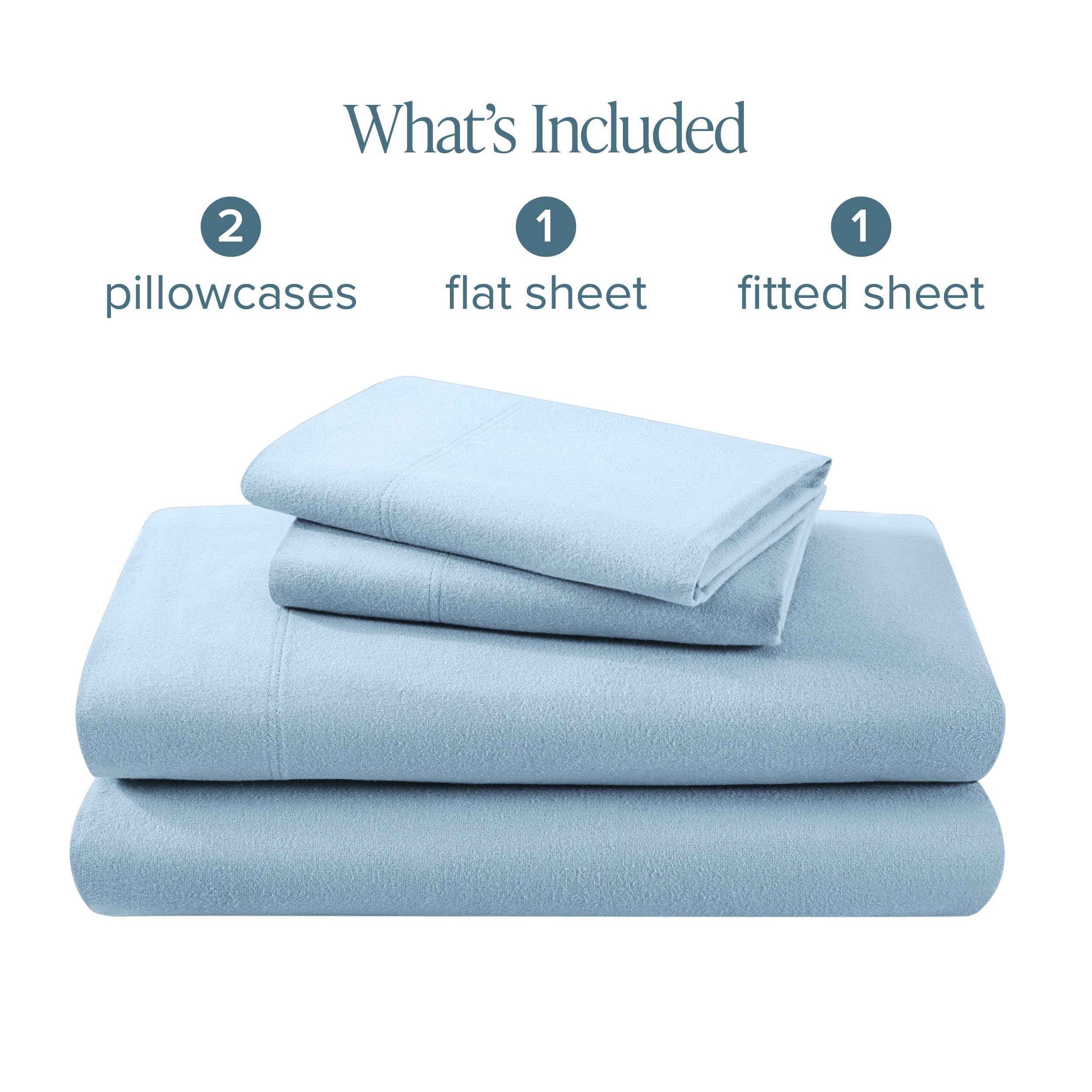Bare Home mise en scène chambre bleu clair, ambiance cosy et soignée