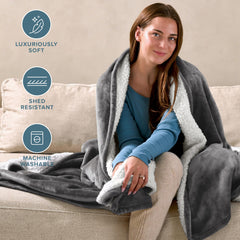 Bare Home plaid posé sur lit Full/Queen pour couverture complète