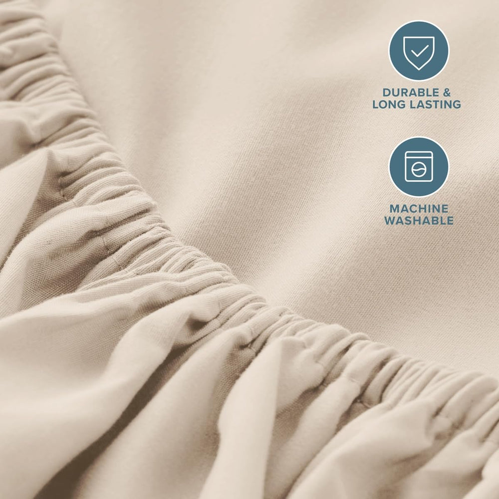 Bare Home draps pliés et emballés en pack de deux pour rangement facile