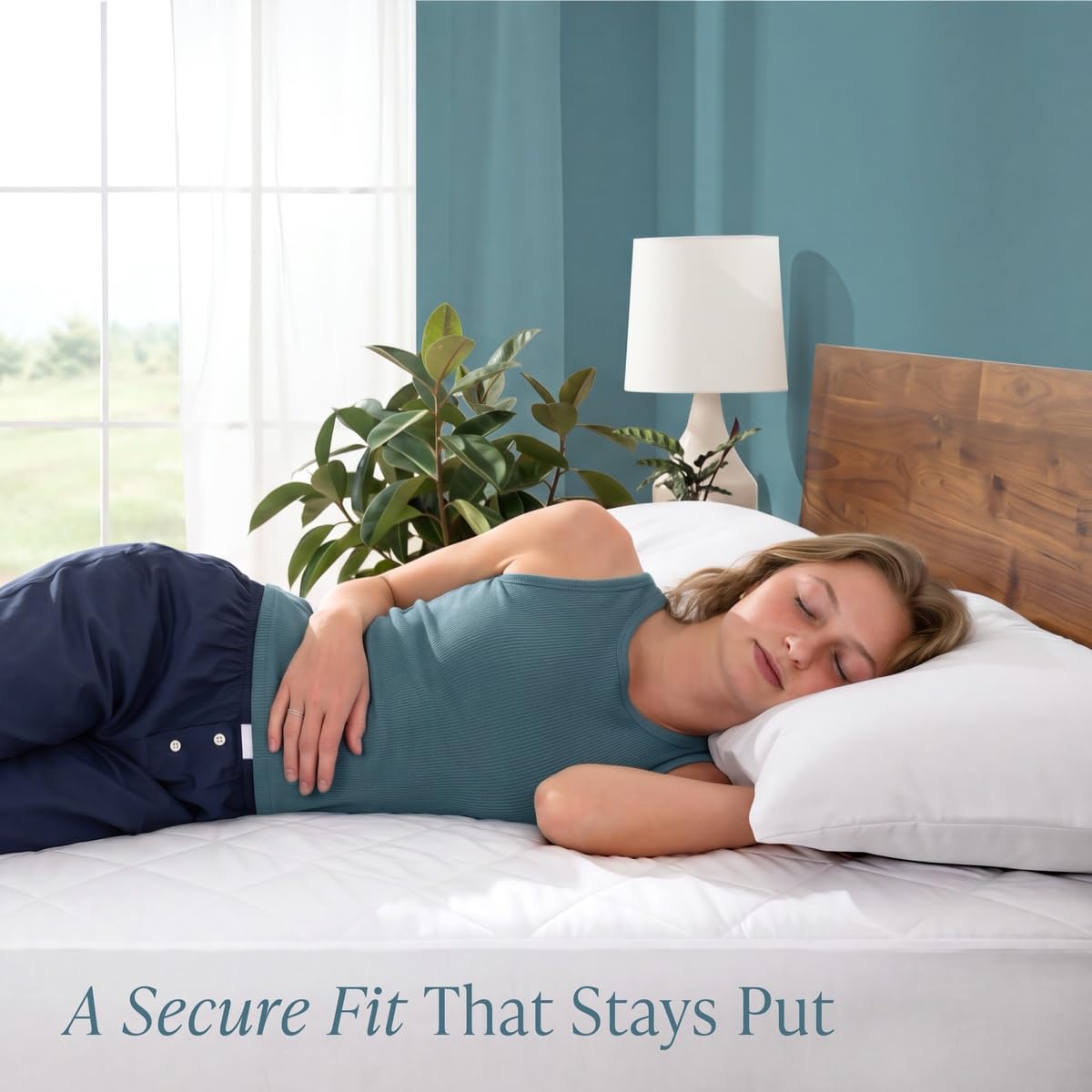 Bare Home protège-matelas posé sur lit illustrant confort et esthétique
