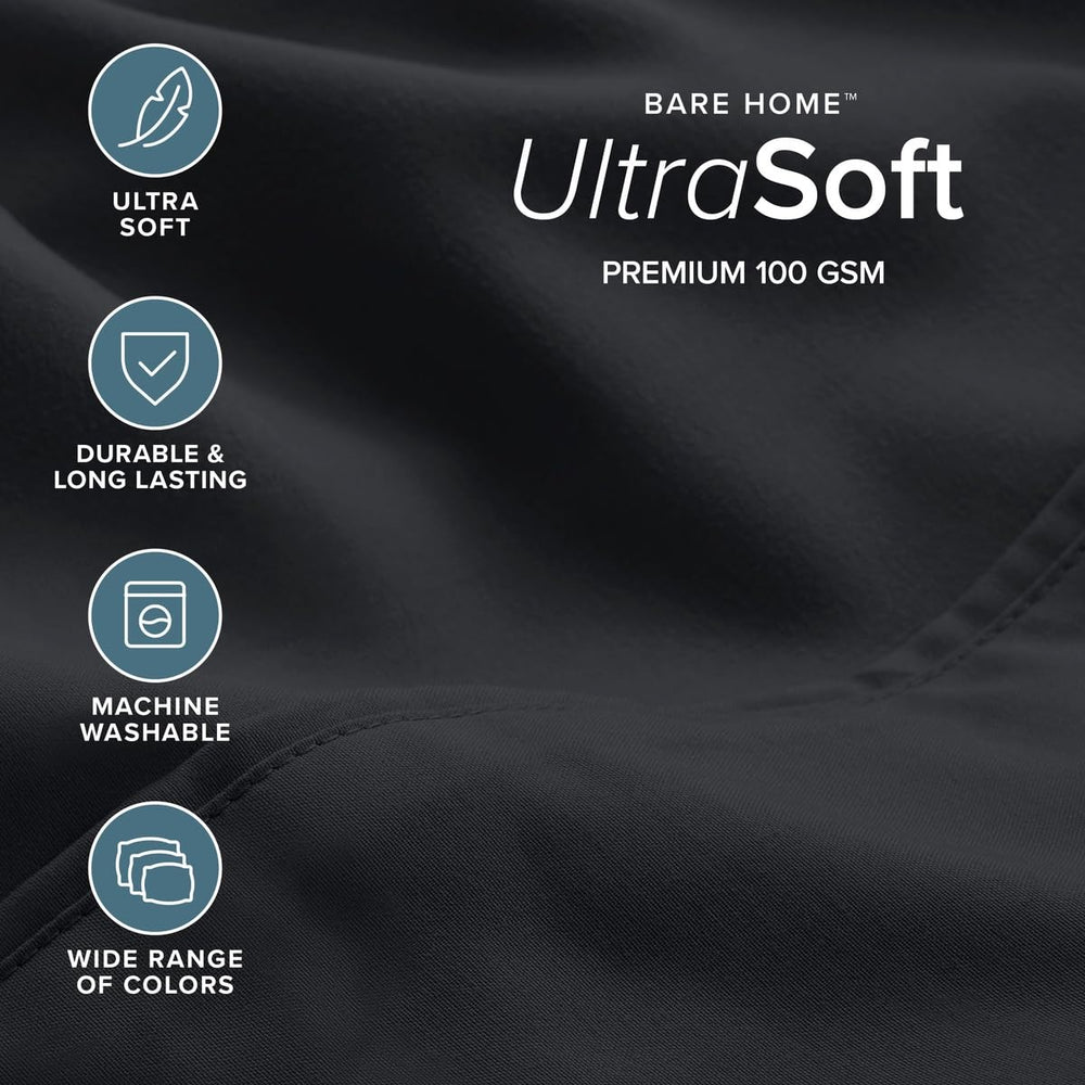 Bare Home draps installés sur lit Twin XL, maintien et esthétique