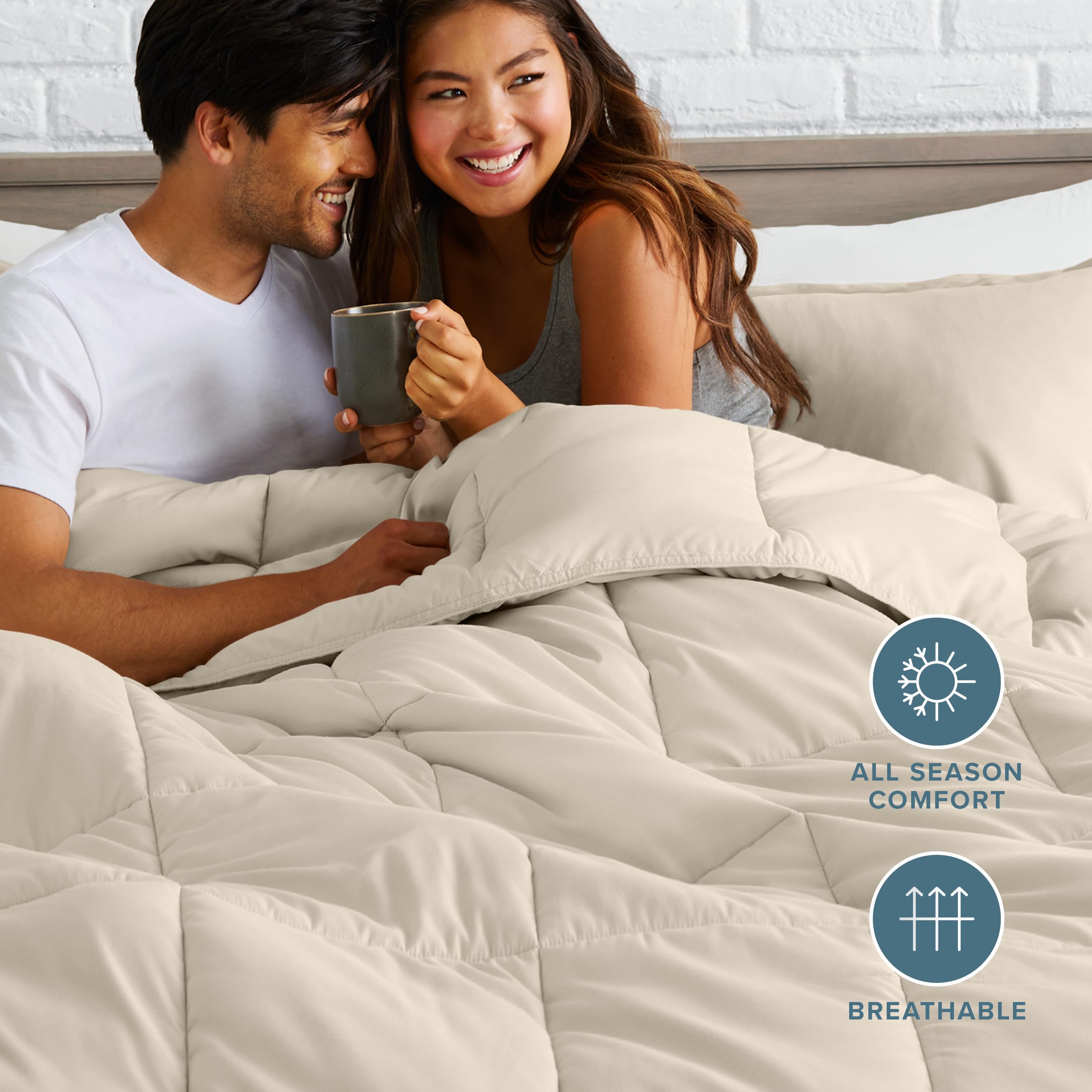 Bare Home ensemble avec deux taies assorties montrant harmonie de literie